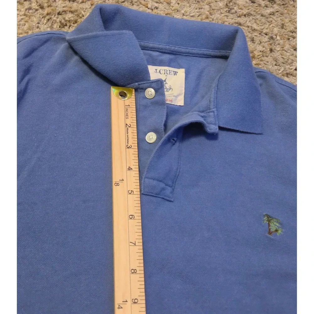 J. Crew Short Sleeve Polo Shirt Mens Size XL Blue‎